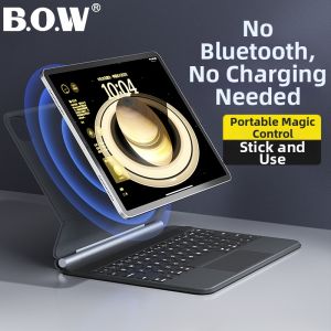 B.O.W | No-Charging Required Bluetooth Smart Mouse Magnetic Touch Control iPad Keyboard Case