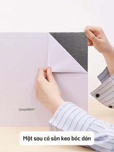 combo 80 tấm xốp dán tường dạng pvc vân đá kích thước 30x60 cm mặt sau có sẵn keo dành cho tường phẳng mịn và láng nhẵn