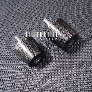 JALU STANG / BANDUL STANG CARBON CORAK ANYAMAN BAMBU / KARBON / BAR END CARBON / KARBON  UNIVERSAL MOTOR / BISA UNTUK SEMUA MOTOR