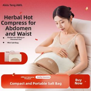 Electric Heating Salt Bag Childrens Hot Therapy Pack Crude Salt Heat Compress Moxibustion Artemisia Ussuriensis Suitable for Neck Back Waist And Legs