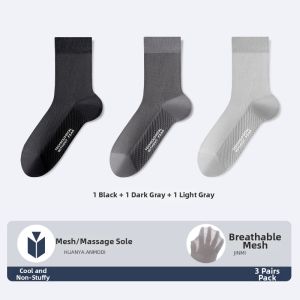 Baisina | Breathable Quick Drying Anti-Odor Thin Cotton Short Socks for Men