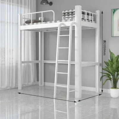 OUBAOMEI | Bunk Bed With Desk Combo Sturdy Steel