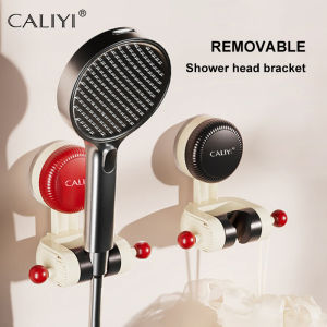 Shower Head Bracket Holder Vacuum Suction Cup No Drilling Required 360° Movable Easy to Install Bathroom Shower Support Bracket