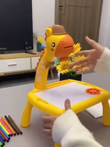Giraffe Kids Projector Painting Drawing Writing Board 儿童投影画画板 Montessori Early Learning Toddler Toys Gift Child Mainan Meja Lukis 2698