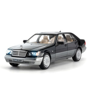 1:24 Scale Benz W140 320ESL Alloy Car Model Diecast Car Sound Light Car Lovers Collection Kids Birthday Gift Metal Boys Toys