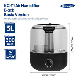 KINSCOTER 3L Air Humidifier Professional Large Capacity Home Humidifier Plant Mist Aroma Diffuser with Remote Control Timer