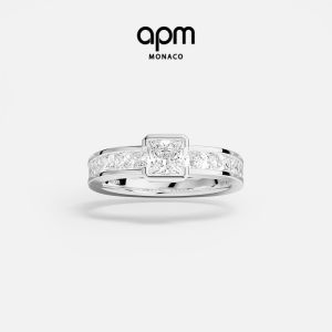 Classic Square Stacking Geometry Ring