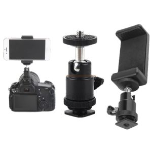 Tripod Ball Head Hotshoe Upgrade Holder Kamera Ballhead Besi Adjustable Vertical Horisontal