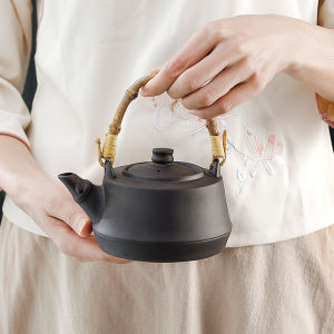 1pc Furnace tea teapot Household indoor large-capacity carbon roasting pot Electric ceramic stove Ceramic teapot Outdoor kettle