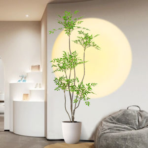 High-end Realistic Green Plant Simulation Nandina for Large Indoor Decor