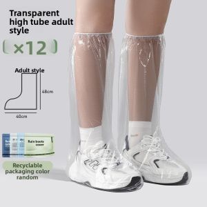 MONLEYTA | Disposable Thickened Waterproof Non-slip Adult Rain Boots Covers Snow Proof Shoe Covers For Rainy Days Comfortable Footwear