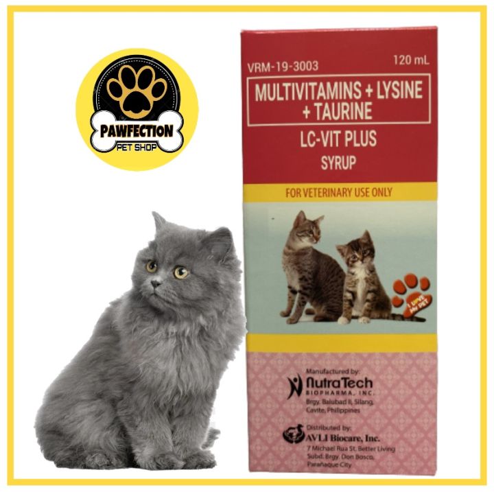 LC VIT PLUS Syrup for Cats I Multivitamins + Lysine + Taurine (120ml
