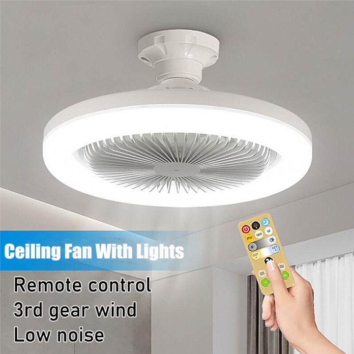 Ceiling Fan And Light 2 In1 With Remote Control Small Mini Ceiling Fan Semi Flush Mount For House