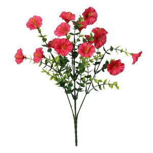 1/3Pcs Artificial Fake Silk Morning Glory Flower Green Eucalyptus Plant UV Protection for Porch Courtyard Garden Home Decoration