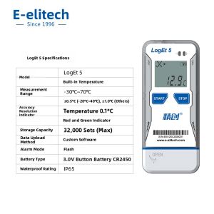 Elitech | High Precision Temperature and Humidity Data Logger for Cold Chain Storage and Transportation