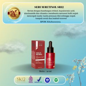 SERUM RETINOL 20ML SR12 / SERUM PENCERAH WAJAH ATASI PENUAAN DINI