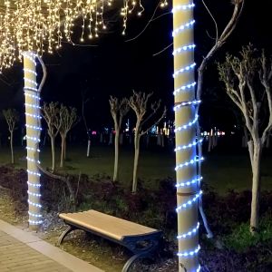 Lampu Tumblr Tirai LED 4M 96 LED Lampu Gorden 4 Meter Hiasan Lampu Tirai Kawat Tembaga Dekorasi Taman Cafe Wedding