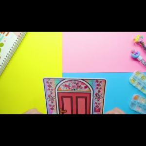 Đồ chơi ngôi nhà cầu vồng của búp bê giấy Tocaboca đồ chơi học liệu cắt dán DIY cho bé