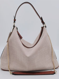 Minimalist Commuter Canvas Hobo Bag Large Capacity Single Shoulder Crossbody Underarm Bag for Youth Casual Pure Color Tote