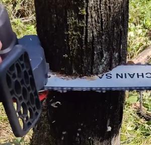 REAIM Cordless Chainsaw Electric Hand Saw Portable Wood Cutter 12inch rechargeable SawHandheld high-power Chainsaw Heavy Duty