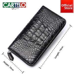 CARTELO | Mens Long Genuine Crocodile Leather Wallet