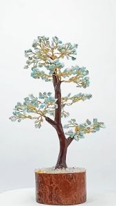 [ Woosilver ] Cây handmade đá Larimar thô tự nhiên Tinh tế và độc đáo -MS15