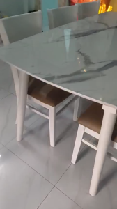 BỘ BÀN ĂN 6 GHẾ CHẤT LIỆU GỔ CAO SU XUẤT KHẨU.