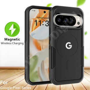 Premium 2IN1 Heavy Armor For Magsafe Magnetic Charging Case For Google Pixel 10 9 Pro XL Shockproof PC+TPU Matte Protector Cover