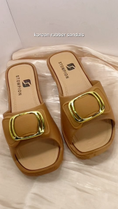 STOMPION Flat Sandals For Women Korean Sandals Elegant Slippers For Women Ladies Sandals White Sandals With Heels
