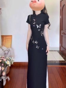 CHANGTONG | New Chinese Style Modified Qipao Dress Cheongsam Long Slim Fitted 2026 Summer