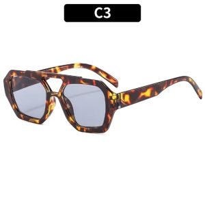 2025 Retro Double Bridge Fashion Sunglasses Womens Luxury Light Rhombus Women Sun Glasses Ins Trending Sun Shades UV400
