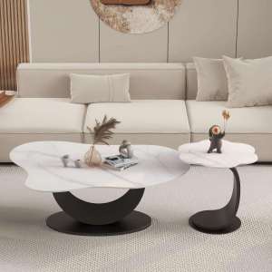 MOLORE | Cloud Marble Coffee Table Modern Minimalist For Small Spaces