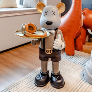 Creative Bear Tea Table Light & Luxury Cartoon Living Room Side Tables