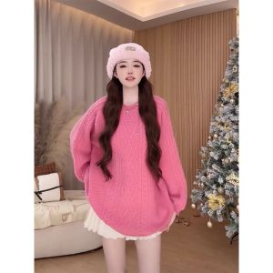 YUEZHONGWEI | Orange Chunky Knit Sweater