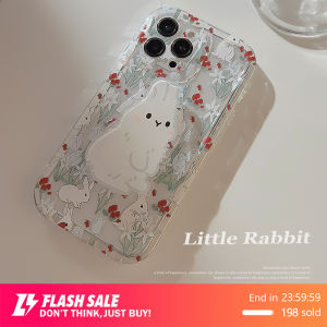 🇹🇭 iCase Pro เคสไอโฟน กระต่าย ลาย น่ารัก 14 13 12 11 ใส กันกระแทก กันกระแทกกล้อง