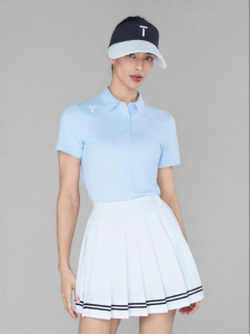 EUROPEAN TOUR | Elastic Slim Fit Golf Womens Polo T-shirt Summer