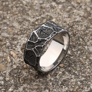 Nordic Viking Runes Ring Punk Fashion 316L Stainless Steel Odin Vikings Amulet Rings For Men Women Couple Jewelry Gift Wholesale