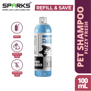 Sparks FUZZY FRESH Aloe-Infused Pet Shampoo & Conditioner - Antibacterial Refreshing Spa Experience