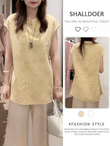 Shalldoer | New Chinese Style Embroidered Short Sleeve Shirt Women Casual Simple Summer Fashionable Top Button Straight Tube Dress Code