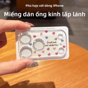SHUXIE | Heart Glitter Camera Lens Protector for Apple iPhone