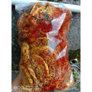 Kerupuk Mie Kuning Tiga Roda Super Cikruh / Cemilan Pedas Extra Daun Jeruk / Sebring Krupuk Babangi