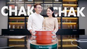 Bộ nồi chảo inox 3 món 5 lớp nguyên khối cao cấp Edelkochen Chak Chak Collection 161820cm – Màu Eco Green