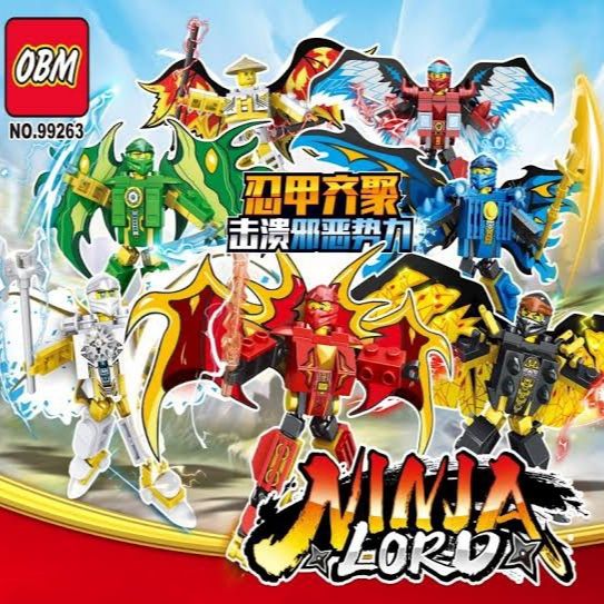 Mainan anak brick edukasi ninjago robot dragon naga terbang bisa