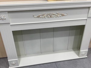 American Retro Fireplace Cabinet European Style B & B Curio Cabinet Background Wall TV Cabinet White Minimalist Wedding Fireplace Mantel