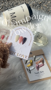 ผงกระจกขัดเล็บ Majikku Champaign เม็ดสีแน่น ขัดติดง่าย ขึ้นเงาสวย ผงกระจก ผงมิลเลอร์ Mirror Powder