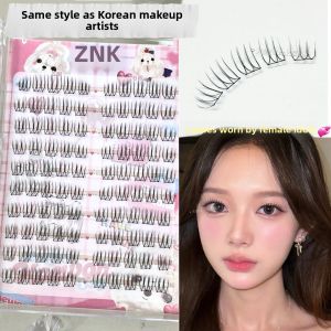 Natural Looking Fake Eyelashes for Women U-Shaped Separate Korean Idol Group Makeup Artist Endorsed Easy to Use Waterproof