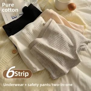 Pure Cotton Comfortable Ladies Boxer Briefs Breathable Abdomen Safety Pants Four Corners Underwear New Style for Young Women