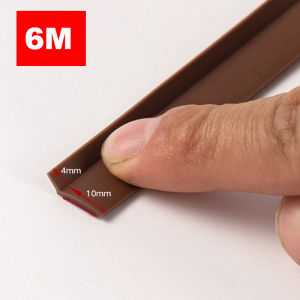 6M Silicone Rubber Sealing Strip Self Adhesive Doors Window Soundproofing Weather Stripping Gap Blocker I Type Insulation Tape