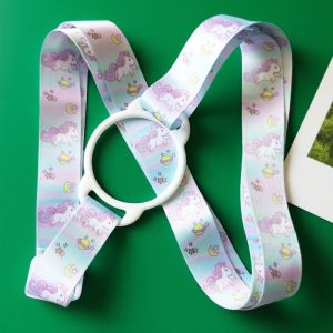 B.Duck Yellow Duckling Cup Holder Universal Handle Water Bottle Milk Bottle Straw Cup Learning to Drink Cup Strap Rope for Children