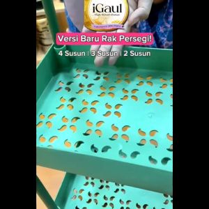 Rak Dapur & Toilet Serbaguna: Rak Dorong 4 Tingkat & Rak Troli Multifungsi